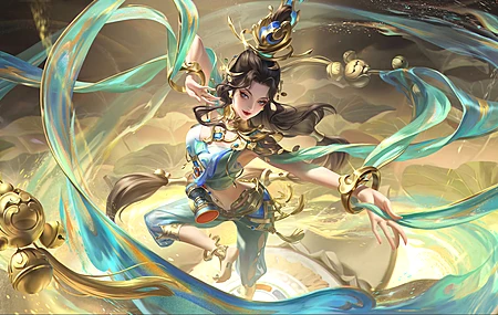 高清腿 幻想女孩 黑发 长发 敦煌 电脑 无水印壁纸 3840×2160