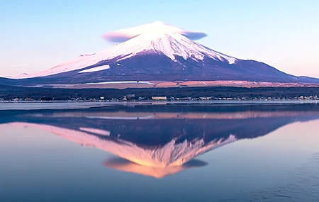 富士山 湖 云 电脑 4K壁纸 5566×3713