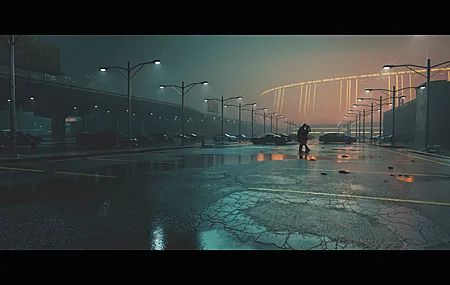 热门情侣 AI艺术 路灯 汽车 电脑 高清壁纸 3840×2160