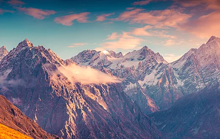 精选山 天空 丘陵 风景 自然 早晨 日落 草 云 雪 电脑 无水印壁纸 6000×3056