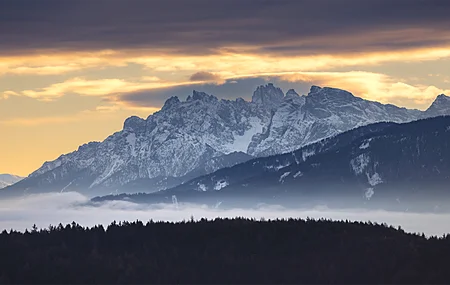 热门摄影 风景 日落 山 雪 云 自然 森林 天空 电脑 高清壁纸 3840×2160