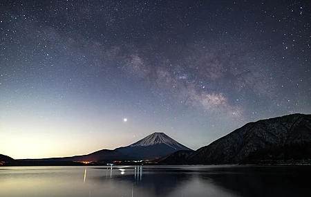 超清富士山 夜 山 自然 风景 电脑 4K壁纸 5566×3713