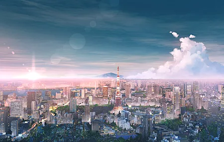 东京 城市 亚洲 天空 电脑 壁纸 3840×2160
