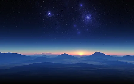 精选催眠 AI艺术 图片 插图 自然 风景 山脉 夜晚 星星 电脑 手机壁纸 3840×2160