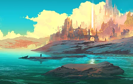 奇幻艺术 水 AI艺术 艺术 青色 电脑 桌面壁纸 3840×2160