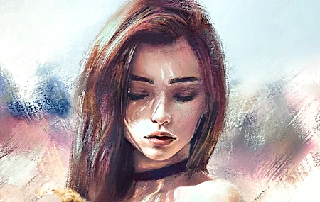 唯美女性 达莎·塔兰 脸部 AI艺术 绘画 电脑 壁纸 3840×2160