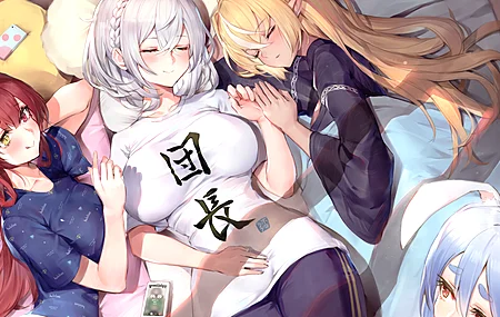 长发 动漫 动漫女孩 兽耳 全息 虚拟 睡眠 异瞳 电脑 4K高清壁纸 4824×3416