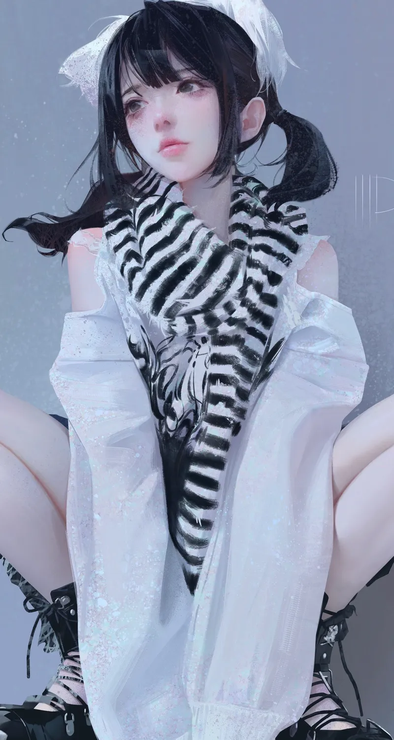 热门腿部 围巾 带水印 手机 高清壁纸 4732×6714