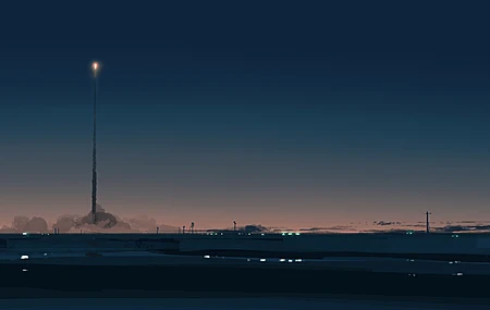 日落 天空 烟雾 蓝色 导弹 超宽 夕阳辉光 电脑 4K高清壁纸 5640×2400