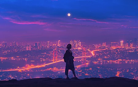 热门站立 女性 照片处理 城市 城市景观 云 摄影 星星 摩天大楼 电脑 高清壁纸 3840×2160