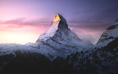 超清山脉 自然 摄影 云 日落 森林 山峰 雪 欧洲 电脑 高清壁纸 8192×4961