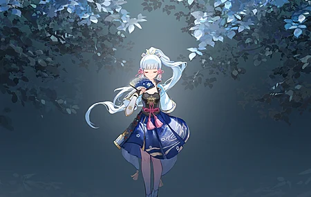 绝美奇幻女孩 闭着眼睛 长发 原神 龟里亚卡 动漫 动漫女孩 电脑 高清壁纸 4800×2700