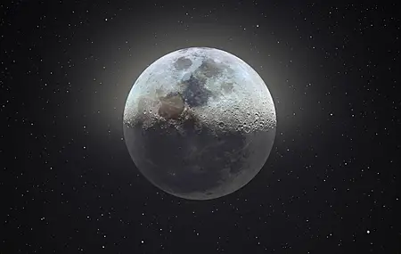 绝美月亮 太空 夜晚 摄影 月光 满月 星星 AI艺术 电脑 壁纸 14694×8266