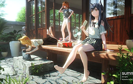 动漫 动漫女孩 AI艺术 夏日 电脑 壁纸 5000×2812