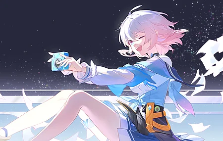 动漫 动漫女孩 相机 纸张 电脑 壁纸 4800×2700