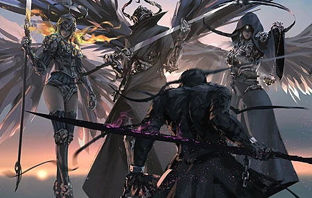 经典AI艺术 翅膀 长矛 奇幻艺术 电脑 无水印壁纸 4800×2800