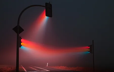 交通灯 夜 灯 路 长姿势 摄影 电脑 壁纸 5039×3359