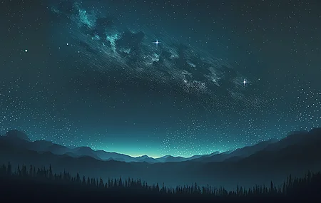 艺术 风景 山脉 夜 夜空 星星 自然 星空 电脑 桌面壁纸 3840×2160