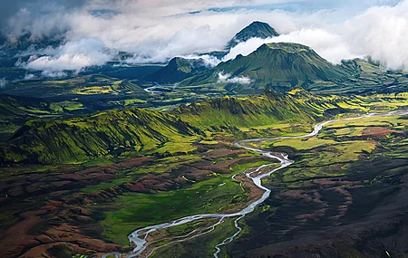自然 风景 河流 山脉 天空 云 电脑 壁纸 3840×2160