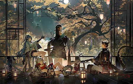 唯美闭眼 动漫 动漫女孩 武士 铃儿 电脑 壁纸 7680×4320