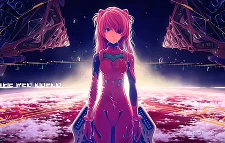 绚丽太空 动漫女孩 眼罩 连衣裙 宇宙飞船 电脑 壁纸 6250×3509
