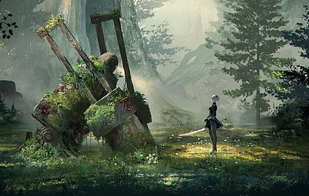 热门机械纪元 游戏CG人物 幻想的女孩 妇女与剑 电脑 壁纸 3840×2160