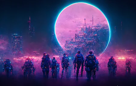 赛博朋克 霓虹灯 技术 门户 未来主义 AI艺术 艺术 电脑 壁纸 4096×2304