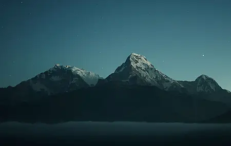 自然 风景 黑暗 天空 山脉 雪峰 星星 雪山 电脑 壁纸 4717×2984