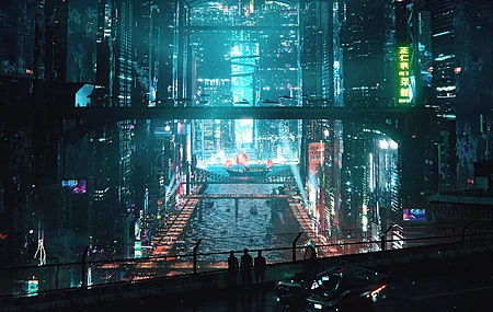 热门霓虹灯 未来主义 夜间 AI艺术 电脑 高清壁纸 3840×2160