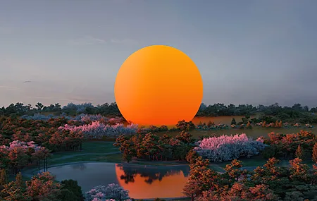 AI艺术 自然 圆形 电脑 4K高清壁纸 3840×2160