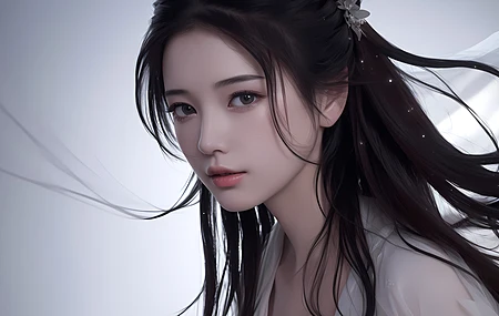 热门亚洲人 脸 长发 艺术 电脑 壁纸 6144×4096