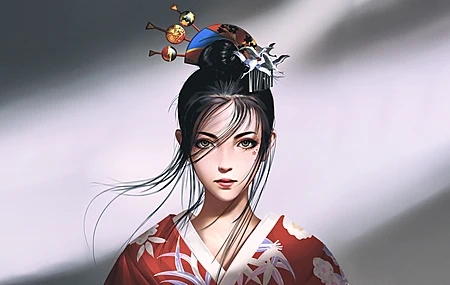 高清艺妓 女人 亚洲 AI艺术 和服 电脑 高清壁纸 3840×2160