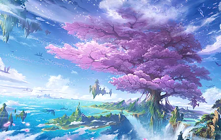 绝美奇幻艺术 山 自然 云 浮岛 电脑 手机壁纸 3840×2160