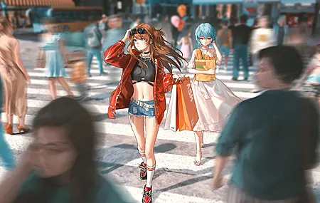红发 艺术家 动漫 动漫女孩 电脑 4K壁纸 6287×2600