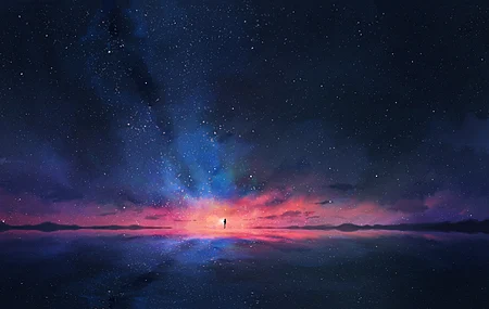 经典空间 星星 图片 天空 AI艺术 夜空 蓝色 电脑 壁纸 3840×2160