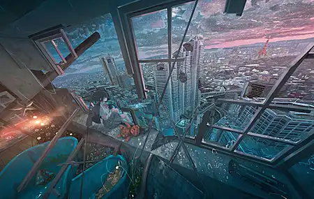热门原创人物 放逐 动漫 动漫女孩 圣诞节 世界末日 城市景观 电脑 高清壁纸 3840×2160