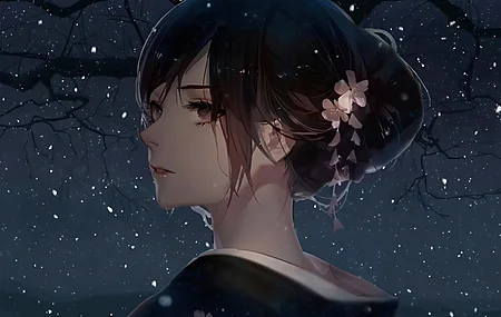 绝美原创人物 艺术家 黑发 动漫 动漫女孩 服装 电脑 4K壁纸 7680×4320