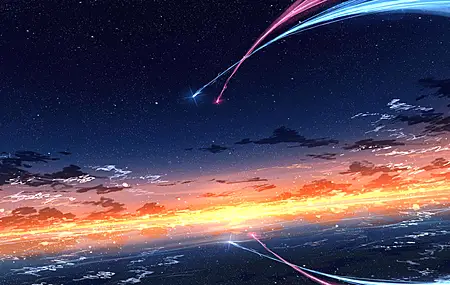 风景 夜晚 插图 星星 电脑 4K高清壁纸 7680×4320