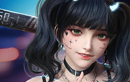 高清人脸 动漫女孩 肖像显示屏 电脑 手机壁纸 3840×2289