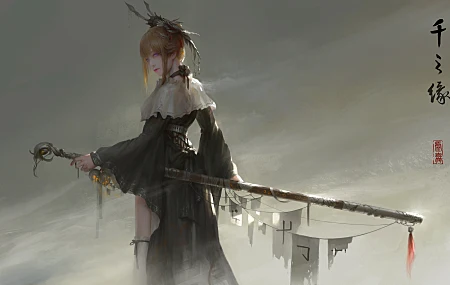热门女人 原创 人物 空虚 奇幻 战士 奇幻艺术 剑 壁纸 8504×4762