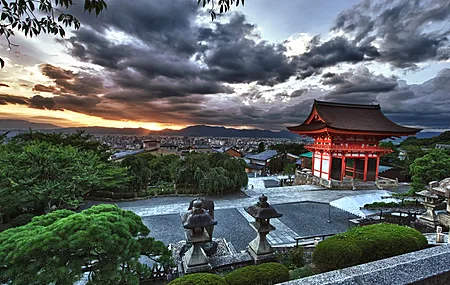 精选寺庙 京都 城市 亚洲建筑 亚洲 天空 电脑 壁纸 6496×4322