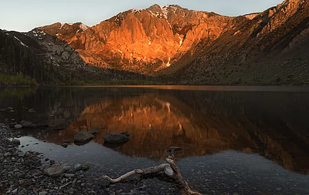 日出 摄影 风景 湖泊 倒影 阳光 山脉 岩石 水 自然 电脑 壁纸 6143×4100