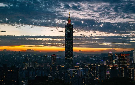 超清城市 云 摩天大楼 台北 台湾 电脑 壁纸 6000×4000