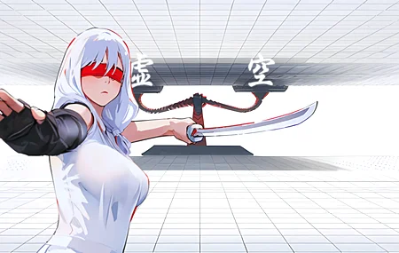唯美AI艺术 动漫女孩 霓虹灯 电脑 无水印壁纸 3840×2160