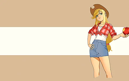 苹果夹克 牛仔 看着观众 长发 动漫女孩 电脑 壁纸 3840×2160