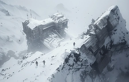 AI艺术 冬季 雪 插图 科幻 概念艺术 电脑 手机壁纸 5824×3264