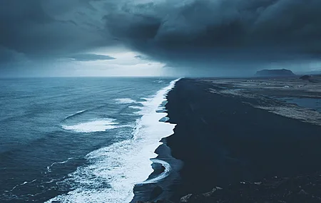 摄影 自然 海滩 海滨 云 阴郁 电脑 高清壁纸 4096×2728