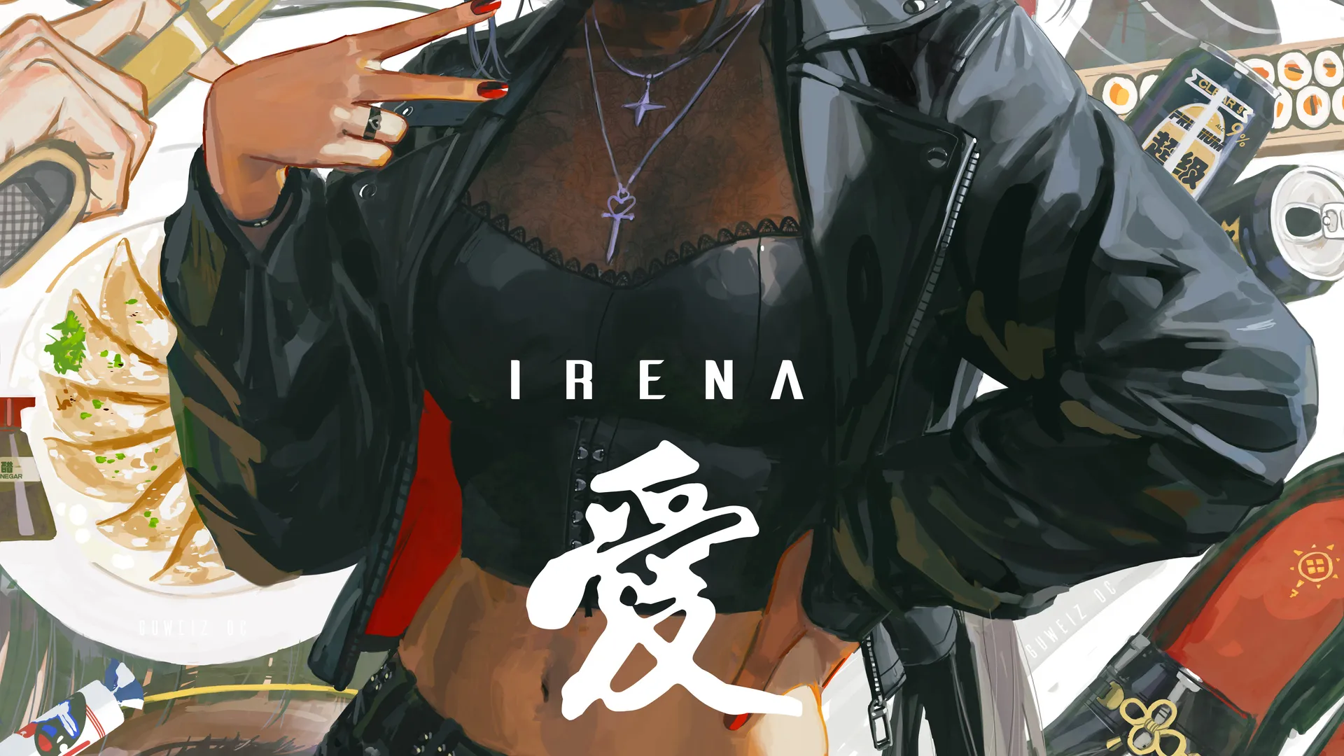 高清女性 虚构角色 原创角色 艺术品 绘画 眨眼 手机 无水印壁纸 5600×7000