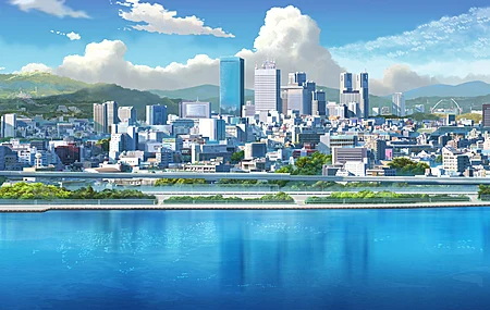绝美城市景观 云 山 水 河 建筑 日光 电脑 壁纸 6018×2912