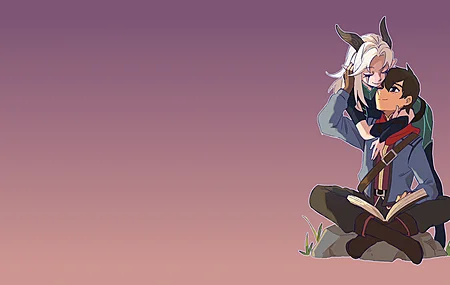 精灵 紫色皮肤 白发 拥抱 夫妇 电脑 壁纸 3840×2160